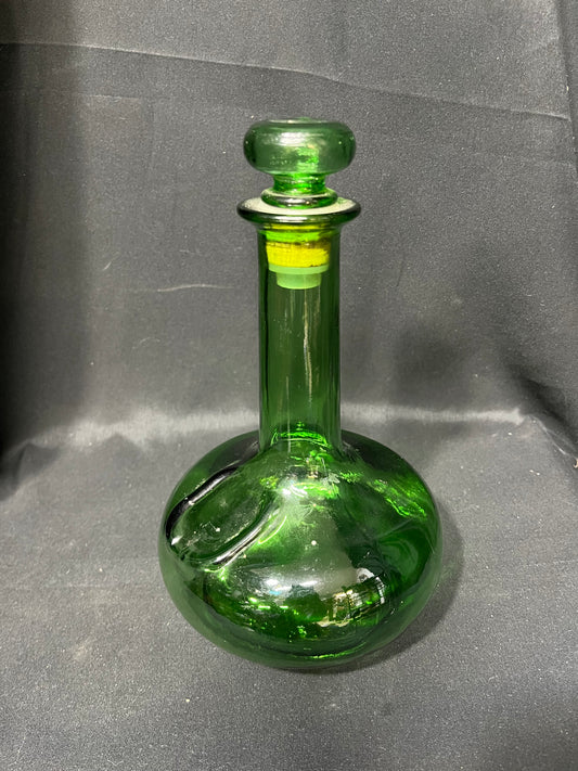 L.J. McGuinness Ltd Decanter with Stopper - Green Glass