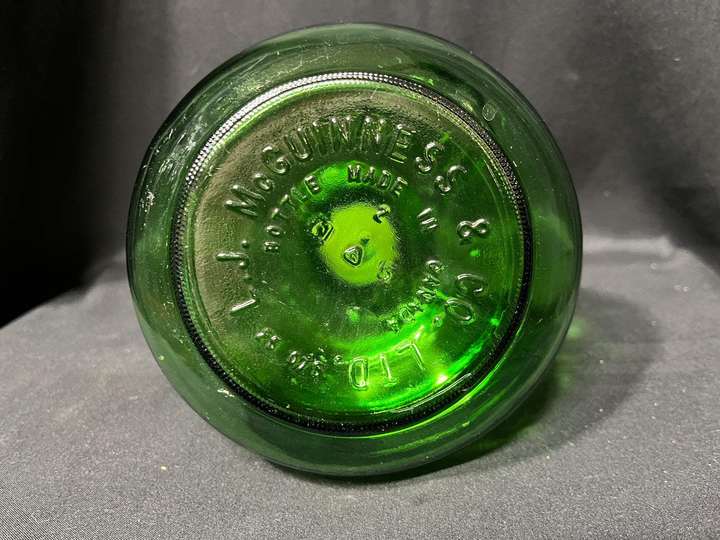L.J. McGuinness Ltd Decanter with Stopper - Green Glass