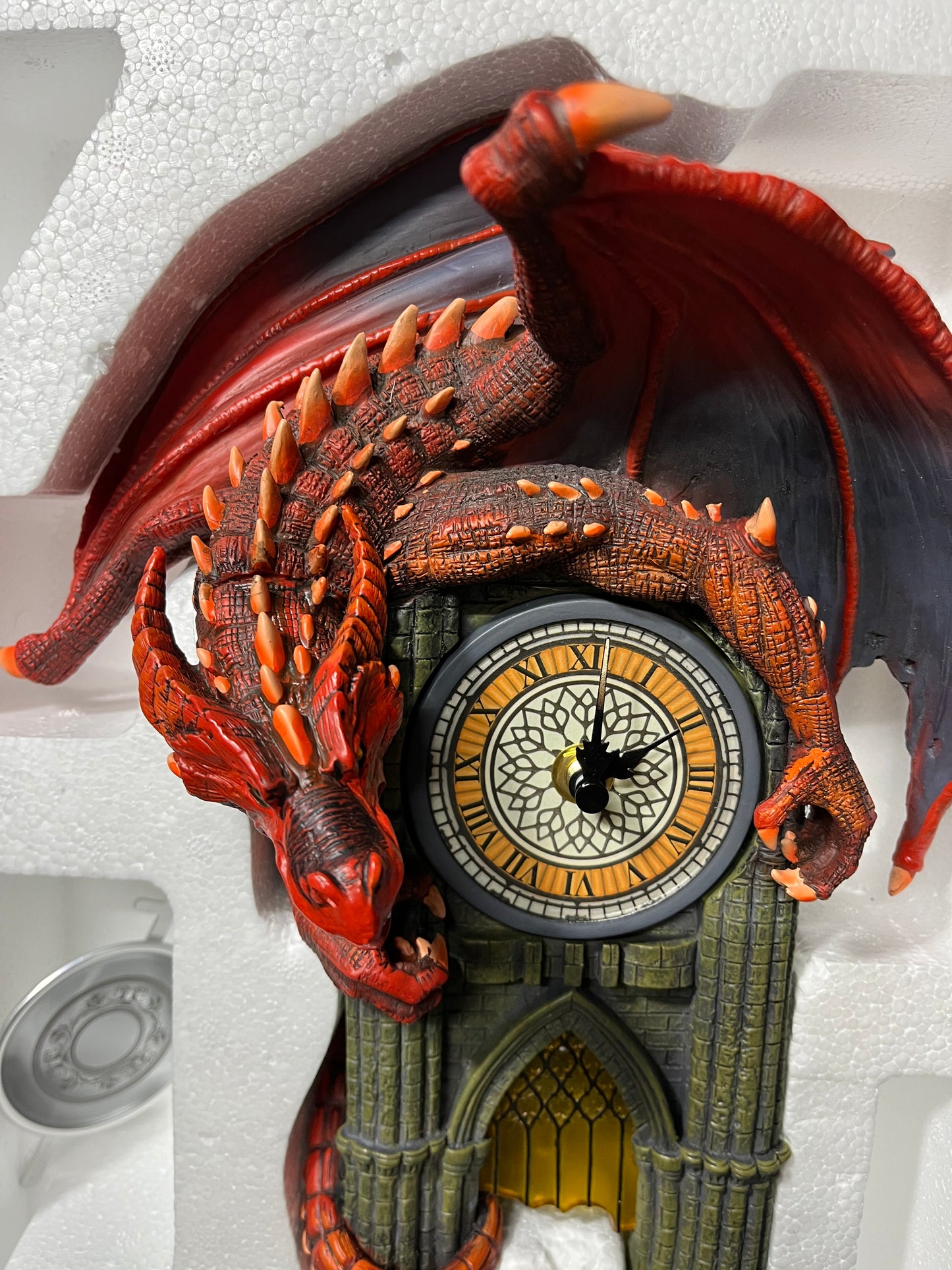 Bradford Exchange Reign of Fire Dragon Illuminated Wall Clock with Sound 2017