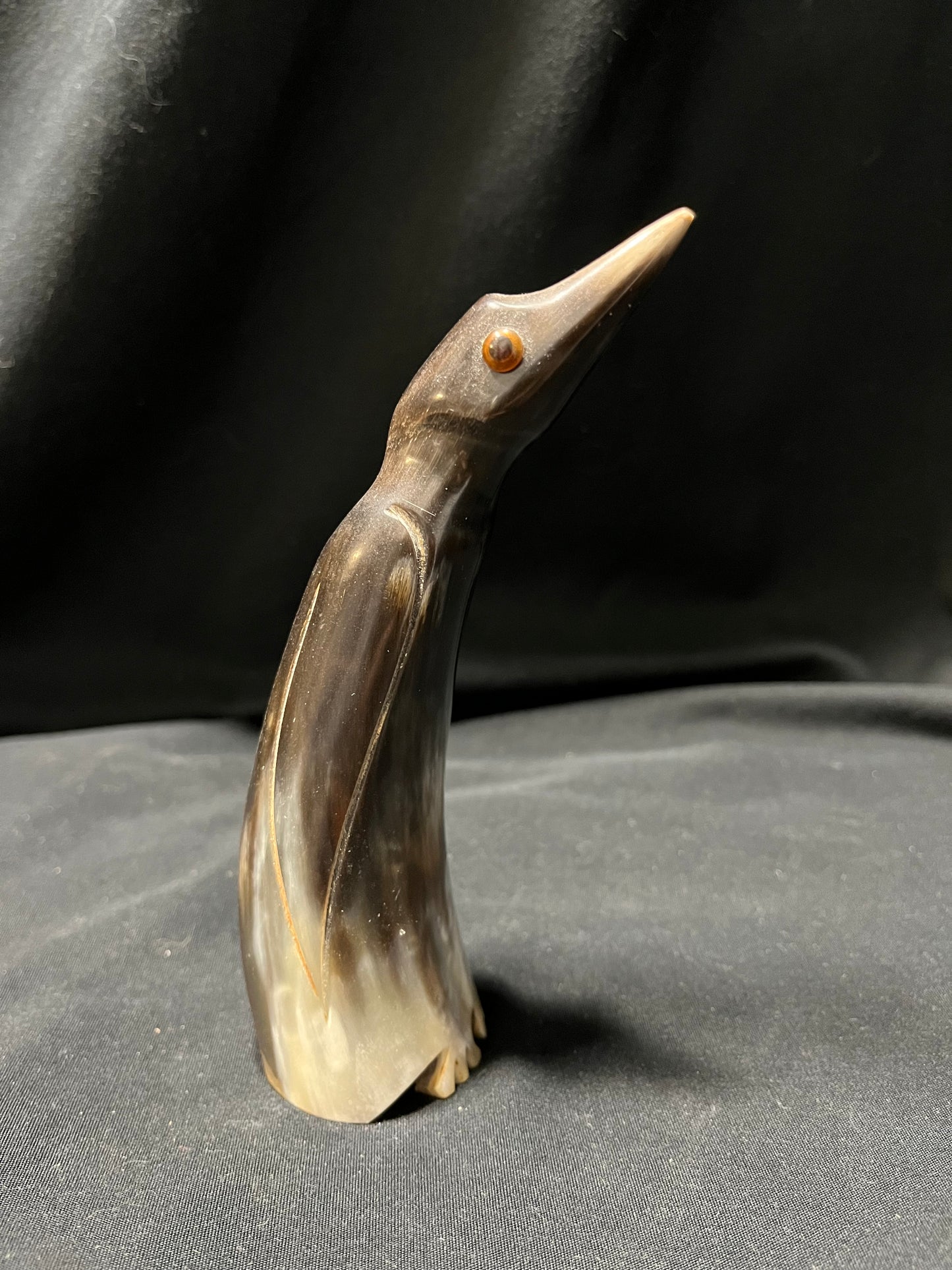 Penguin Pair - Hand Carved Bovine Horn
