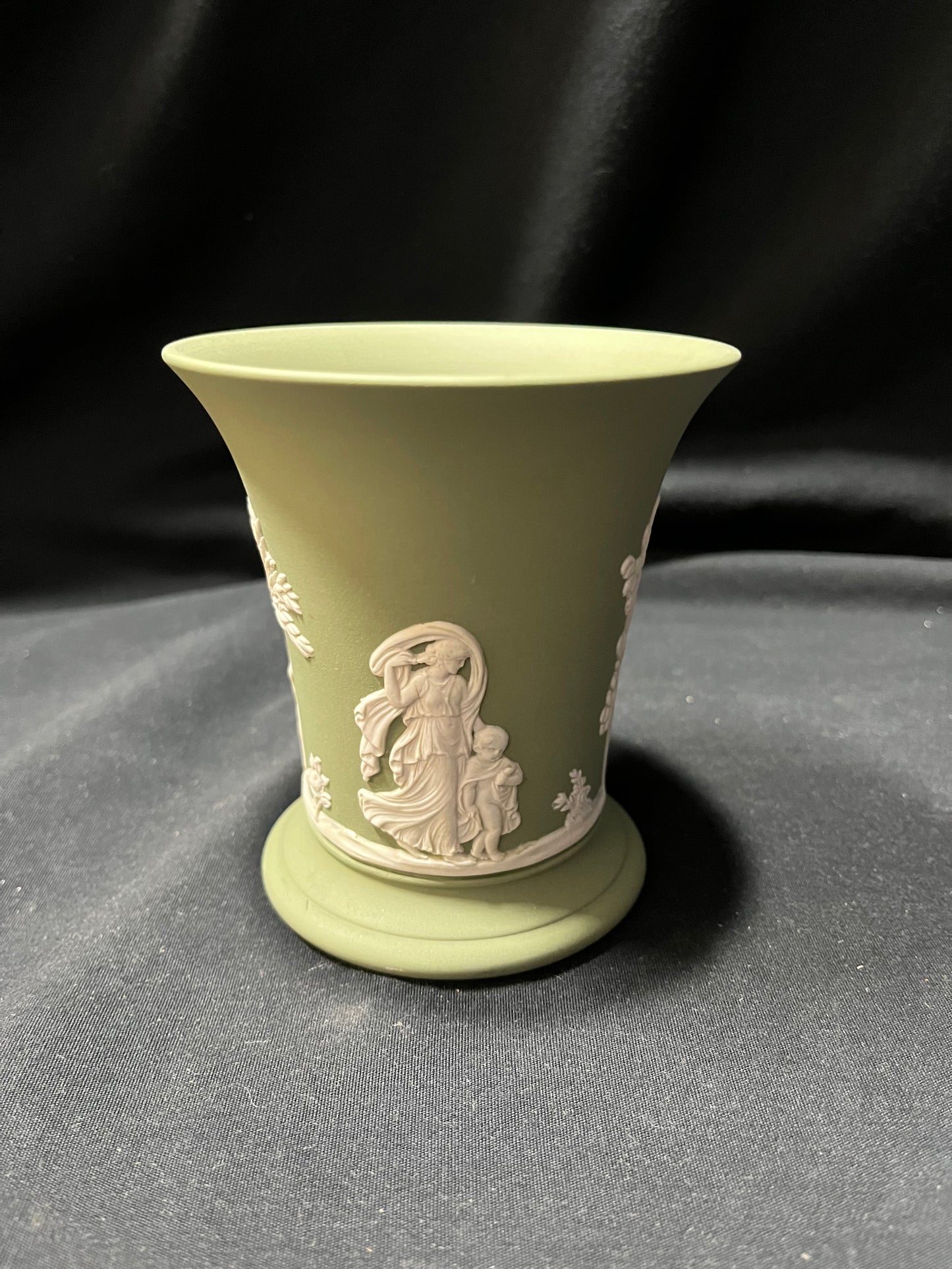 Wedgwood Jasperware Sage Green Vase Made in England