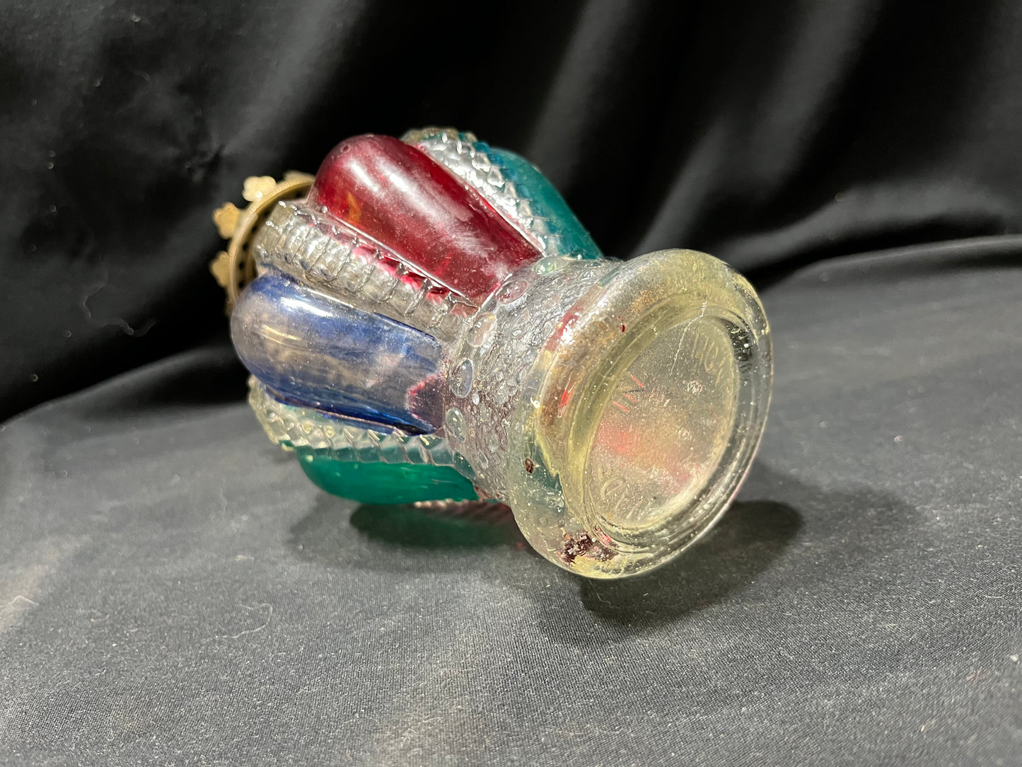 Vintage Kerosene Oil Lamp, Multi Coloured