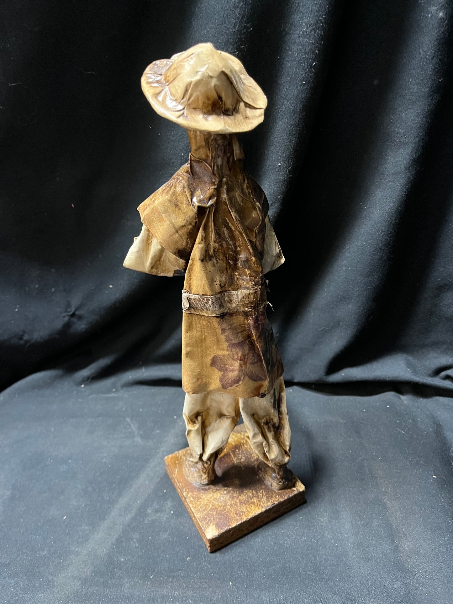 Mexican Folk Art Paper Mache Old Man with Bowl
