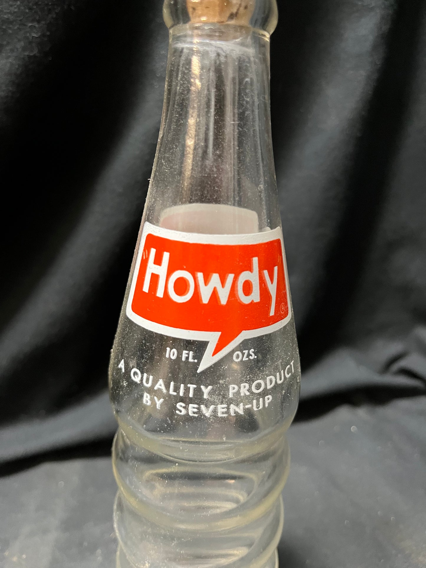 Howdy Soda Bottle by Seven Up, Glass, Upcycled