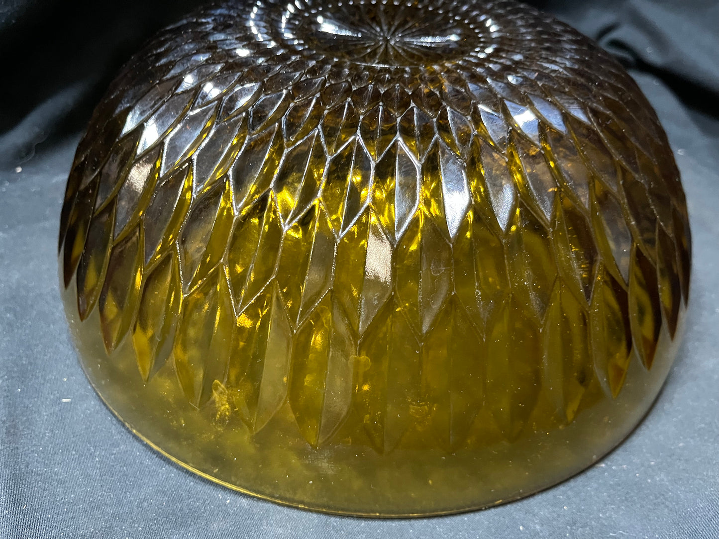 Indiana Glass Mount Vernon Amber Glass Salad Bowl 10.5"