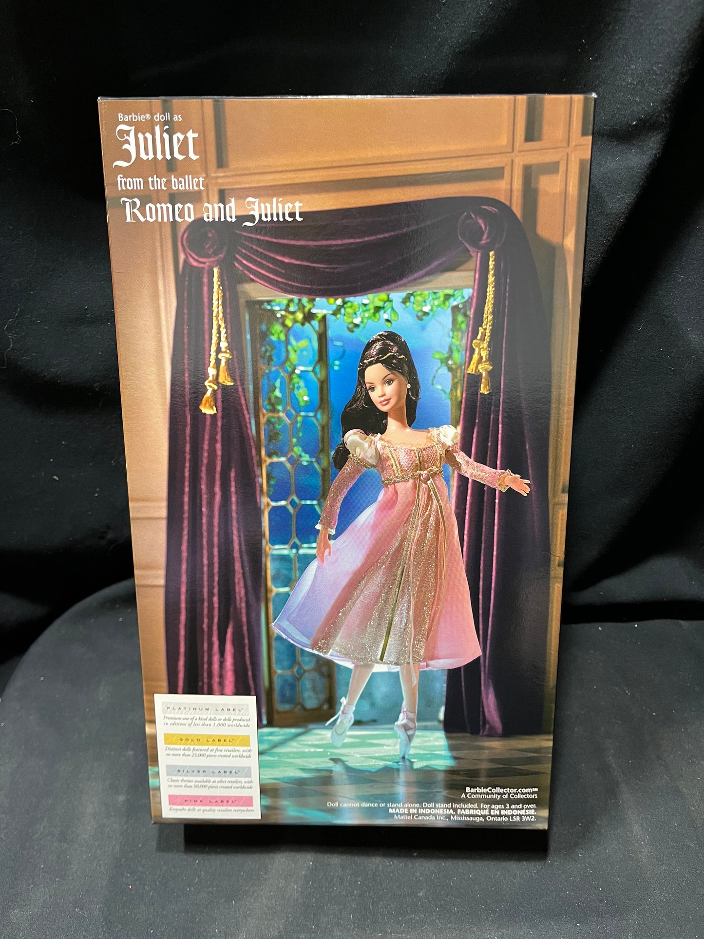 Barbie as Juliet from the ballet "Romeo and Juliet" Silver Label Collectible Barbie Doll