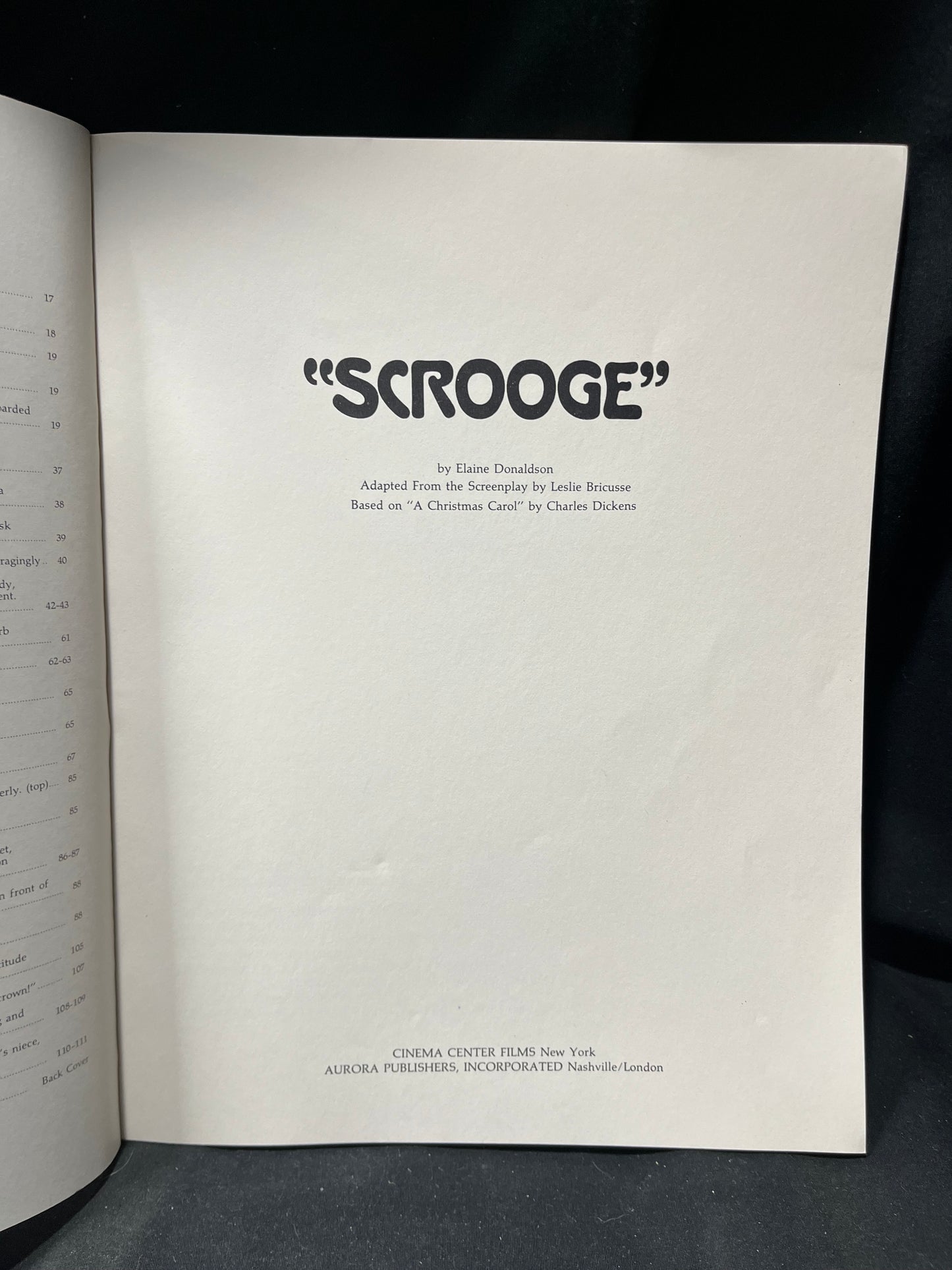 "Scrooge" by Elaine Donaldson Adapted From the Screenplay by Leslie Bricusse - Paperback