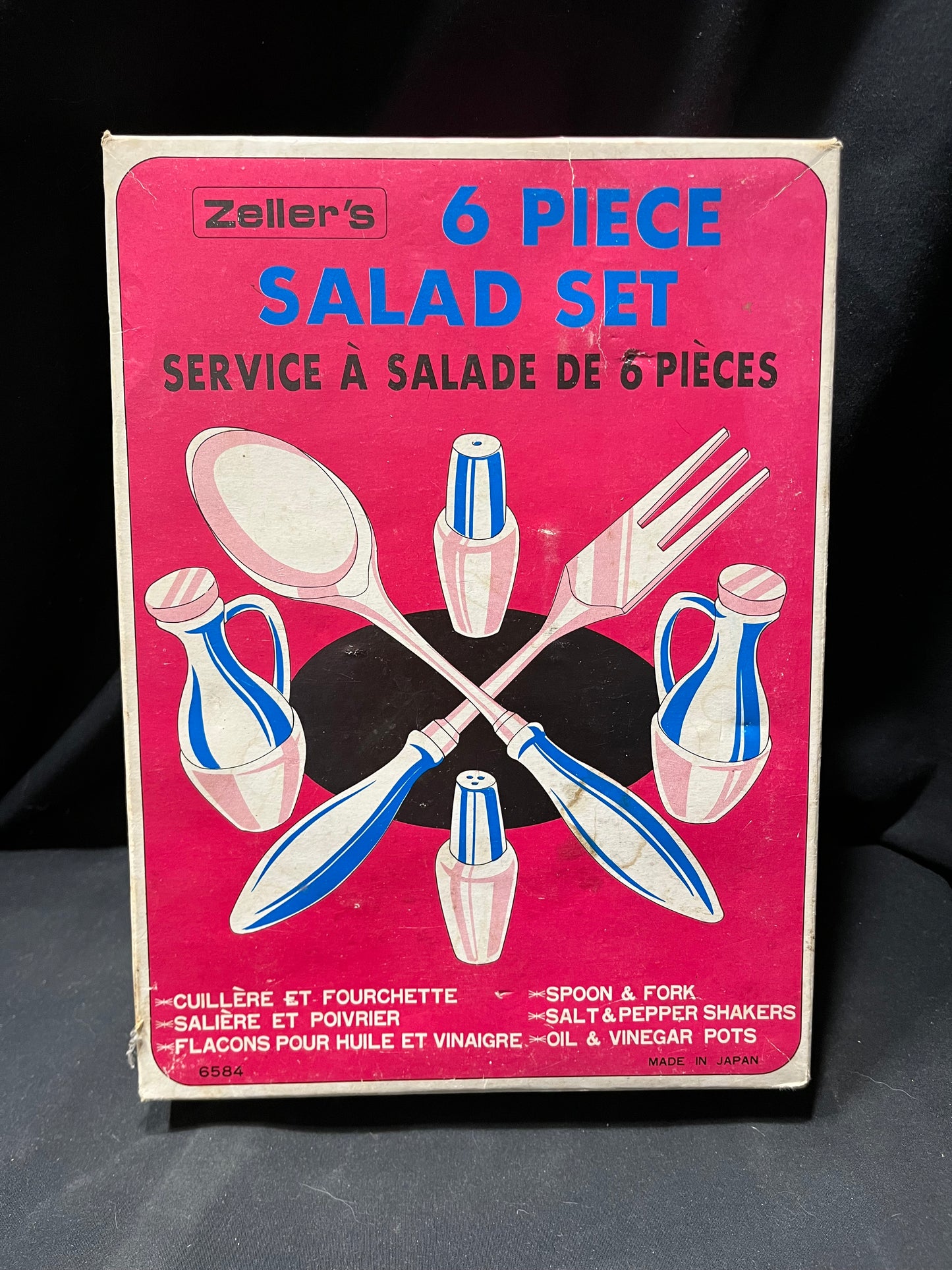 Zeller's Orange 6 Piece Salad Set Vintage