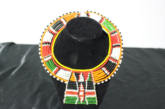 African Beaded Collar Necklace (02/C/10)